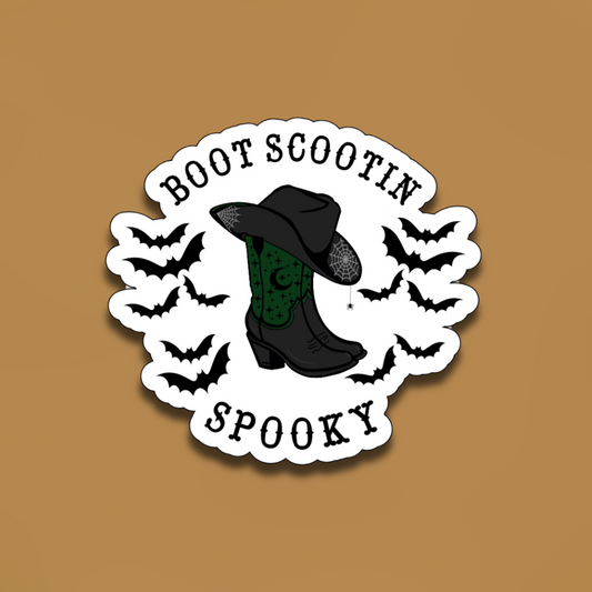 Boot 'n Spooky Sticker