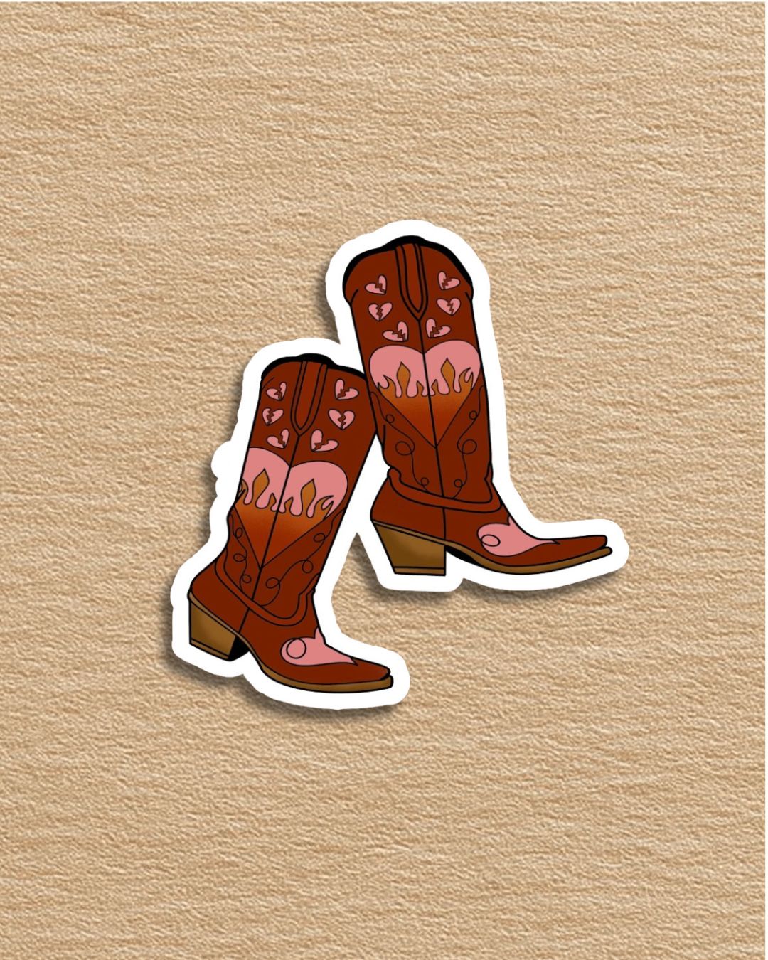 Heart Boots Sticker
