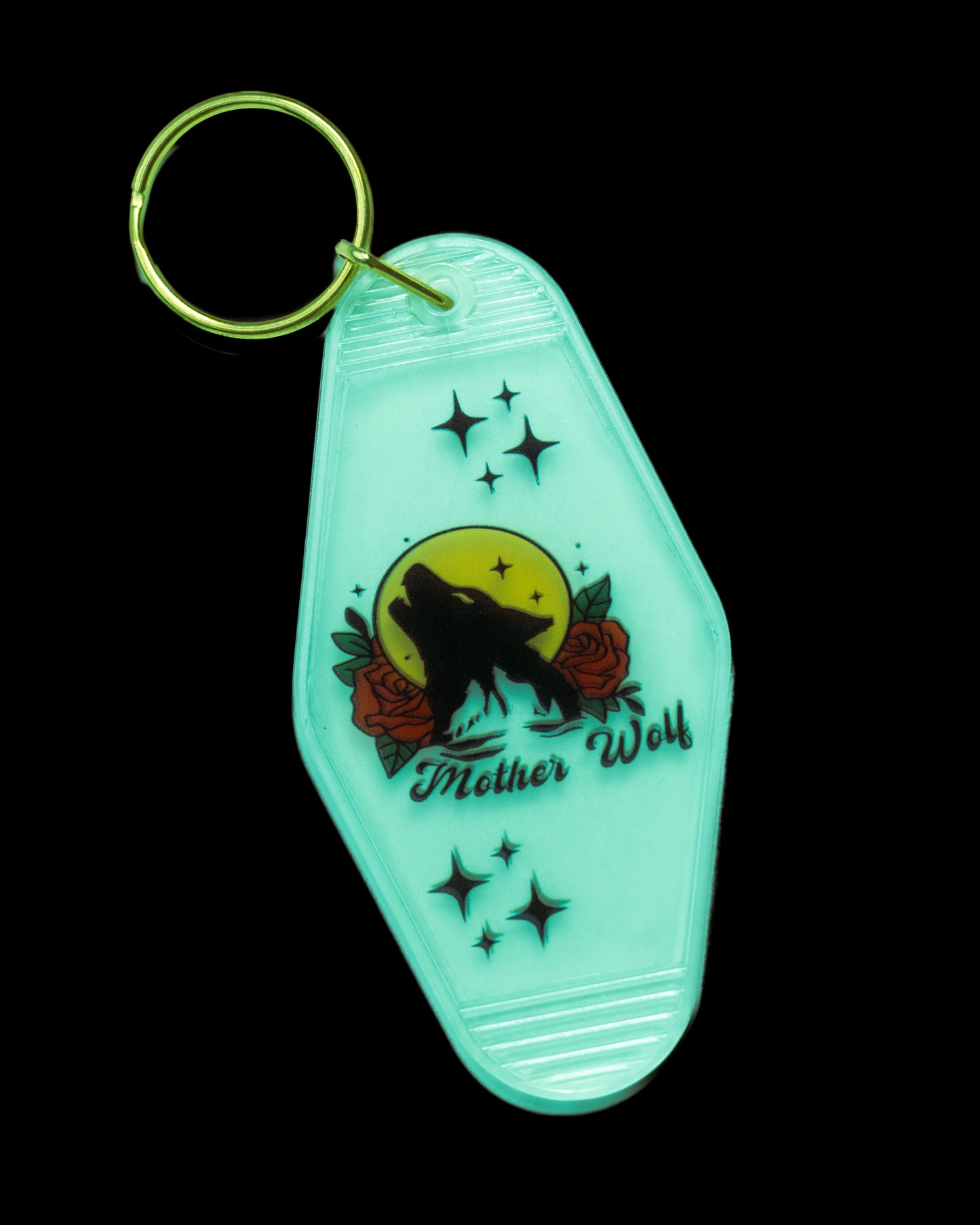 Mother Wolf Glow Keychain