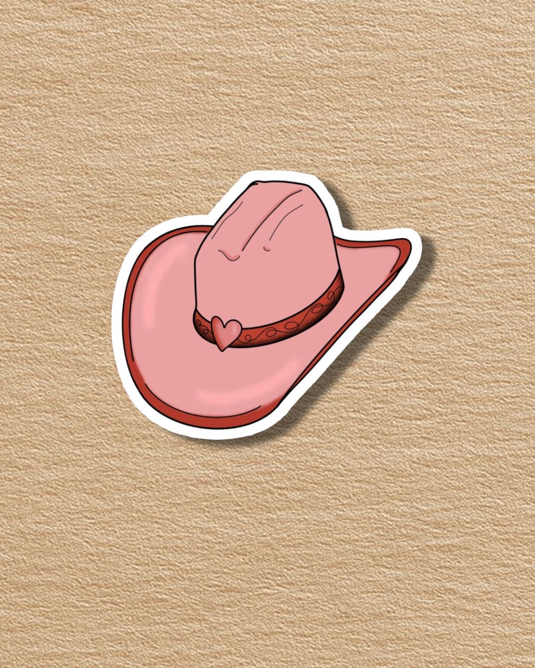 Pink Cowgirl Hat Sticker