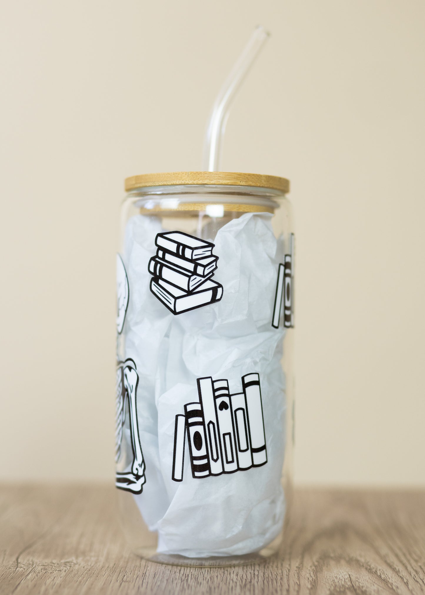 Spooky Readers Glass Cup