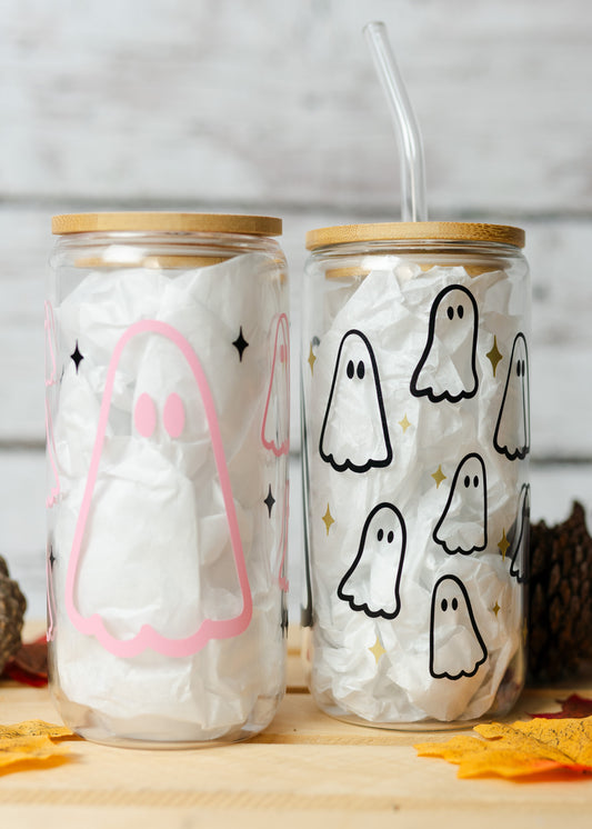 Spooky Ghosts Glass Cup