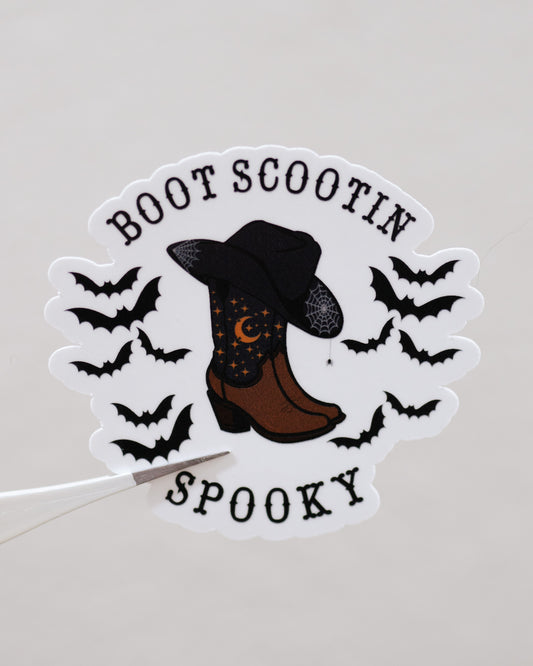 Boot 'n Spooky Sticker