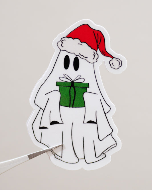 Ghost- Green Present Sticker